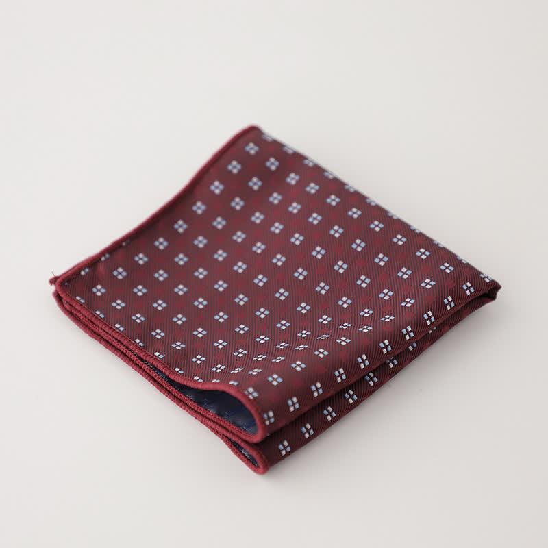 Pañuelo de bolsillo de jacquard con motivos florales de lujo para hombre