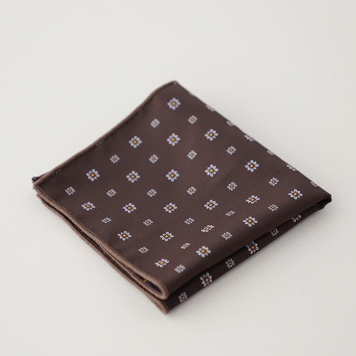 Pañuelo de bolsillo de jacquard con motivos florales de lujo para hombre