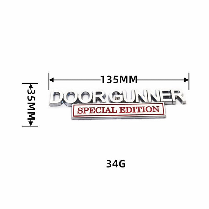 Adhesivo metálico para coche DOOR GUNNER EDICIÓN ESPECIAL
