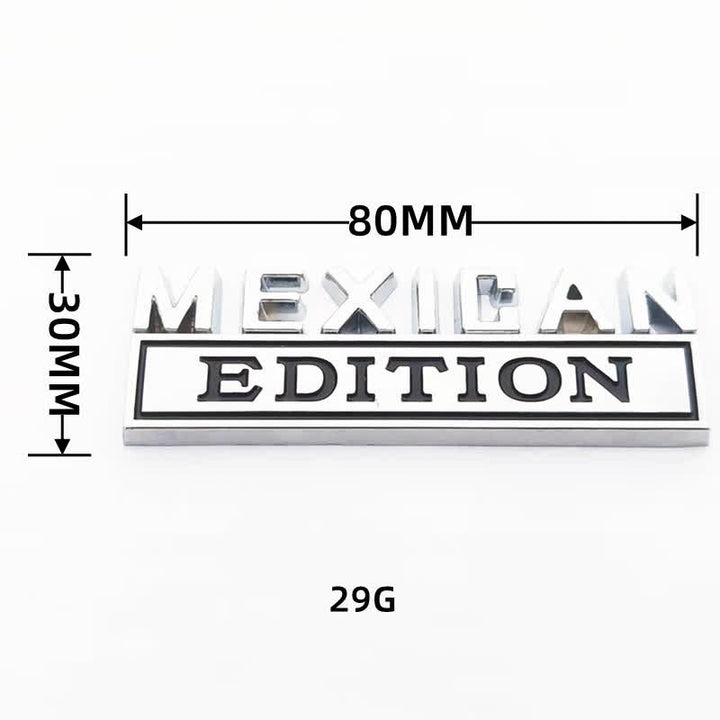 EDICIÓN MEXICANA Adhesivo metálico para coche