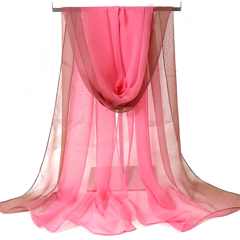 Bufanda fina de verano con protección solar y suave de color sólido para mujer