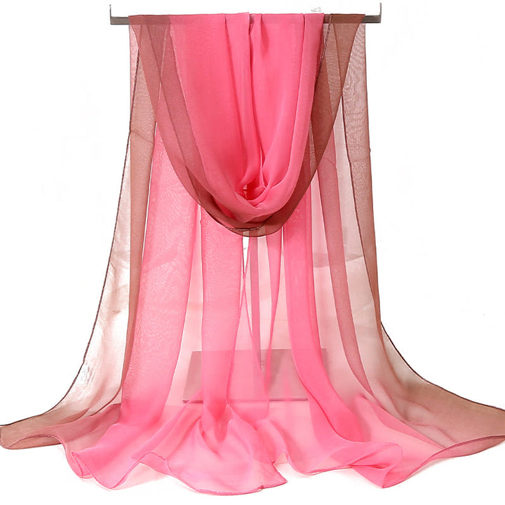 Bufanda fina de verano con protección solar y suave de color sólido para mujer