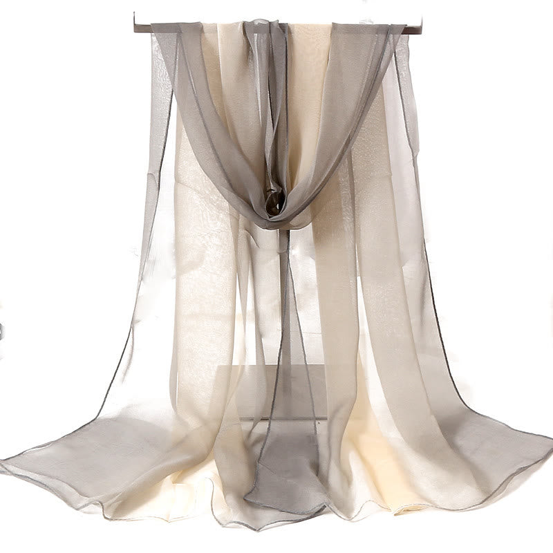 Bufanda fina de verano con protección solar y suave de color sólido para mujer