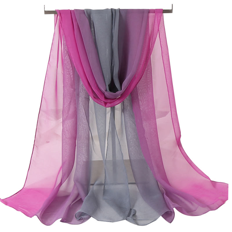 Bufanda fina de verano con protección solar y suave de color sólido para mujer