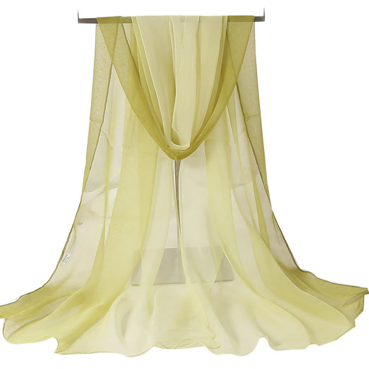 Bufanda fina de verano con protección solar y suave de color sólido para mujer