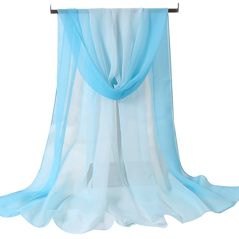 Bufanda fina de verano con protección solar y suave de color sólido para mujer