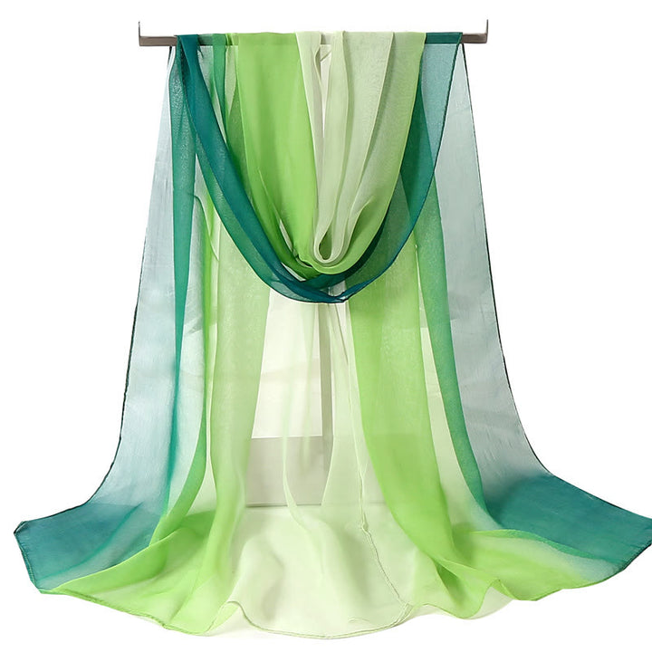 Bufanda fina de verano con protección solar y suave de color sólido para mujer