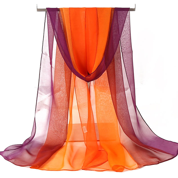 Bufanda fina de verano con protección solar y suave de color sólido para mujer