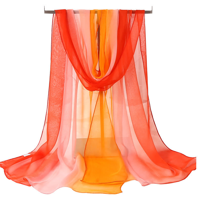 Bufanda fina de verano con protección solar y suave de color sólido para mujer