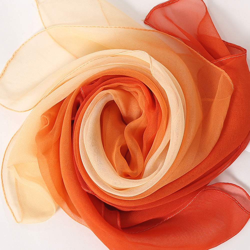 Bufanda fina de verano con protección solar y suave de color sólido para mujer