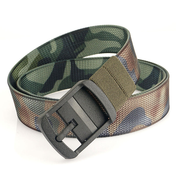Cinturón militar reversible con hebilla de aleación giratoria para hombre