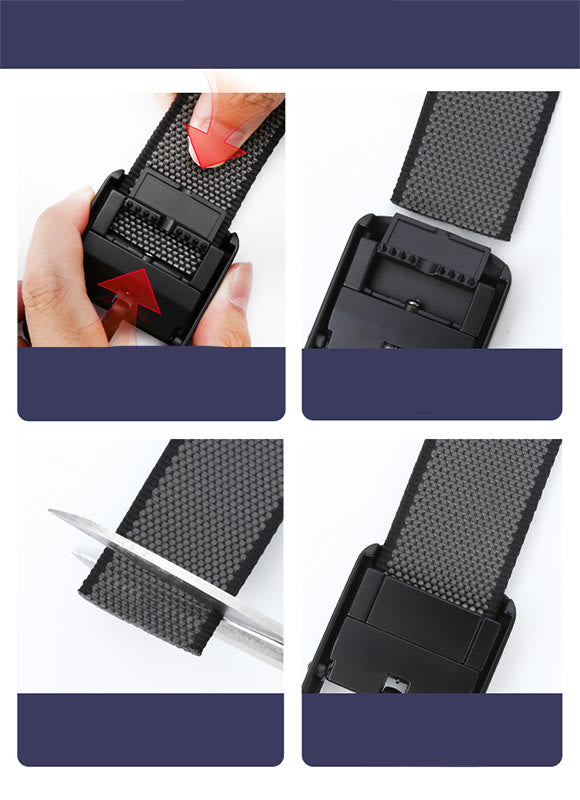 Cinturón deportivo con hebilla giratoria de dos lados para hombre