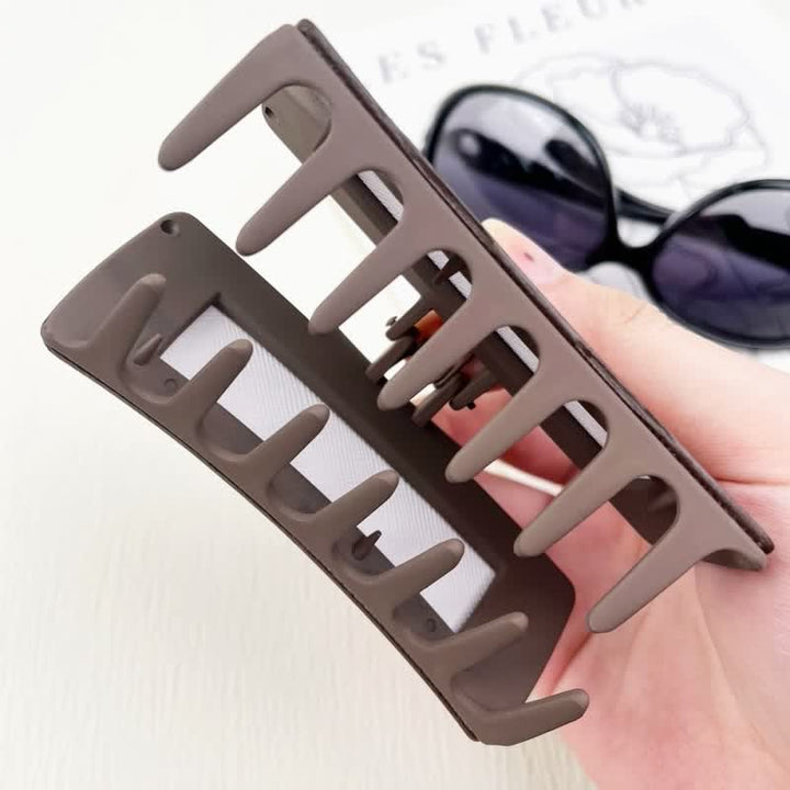 Pinza para el pelo color marrón café con estampado floral de yak para mujer