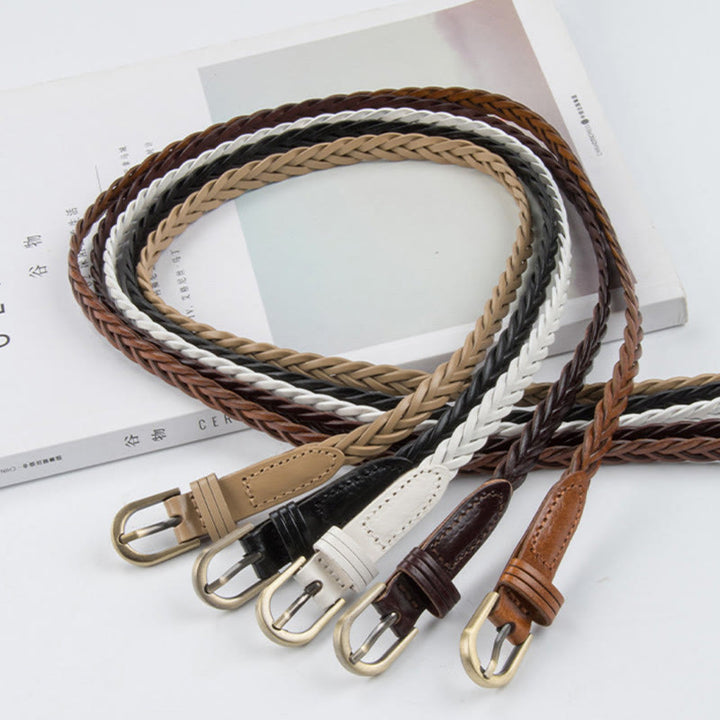 Cinturón trenzado vintage Cinturón sin agujeros