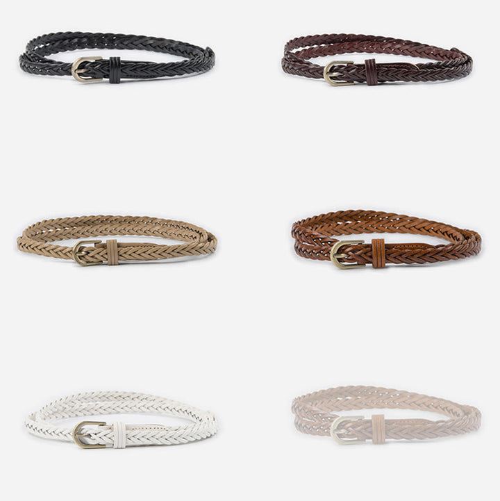 Cinturón trenzado vintage Cinturón sin agujeros