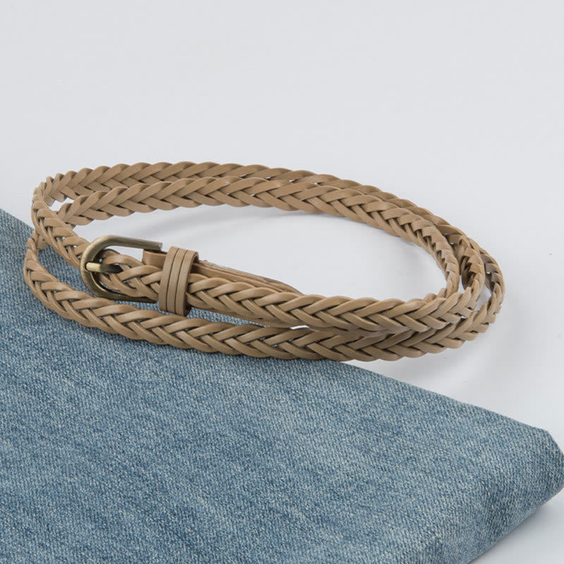 Cinturón trenzado vintage Cinturón sin agujeros