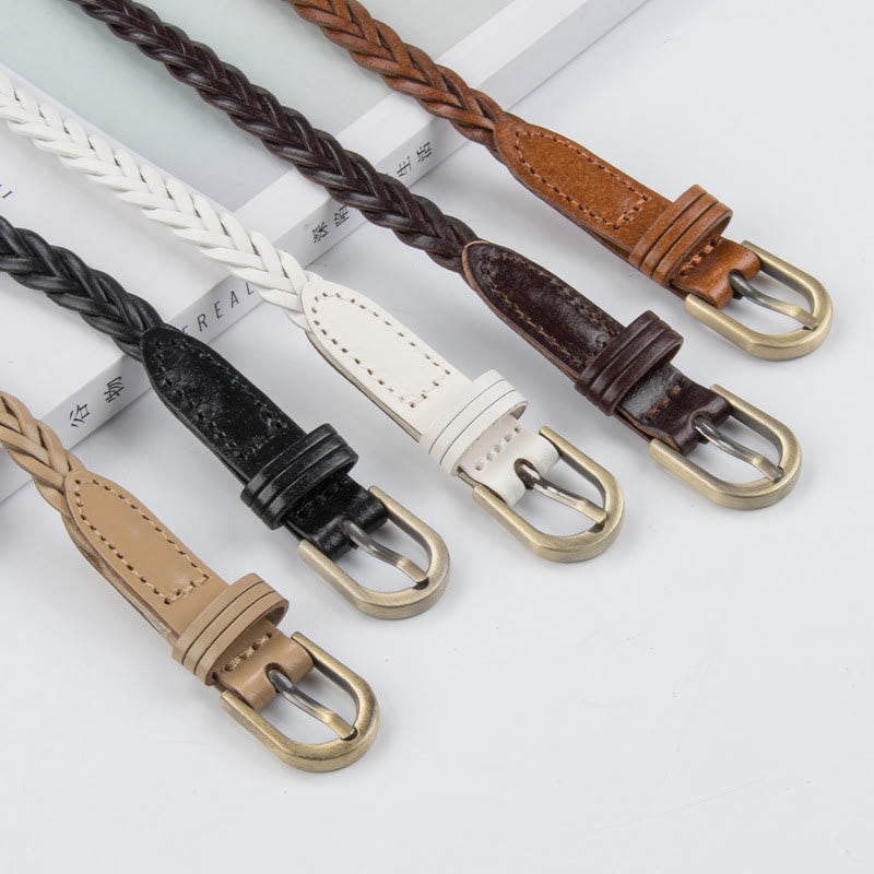 Cinturón trenzado vintage Cinturón sin agujeros