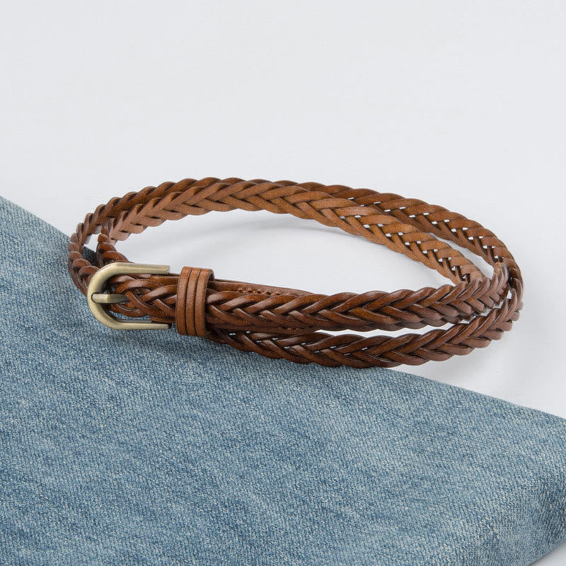 Cinturón trenzado vintage Cinturón sin agujeros