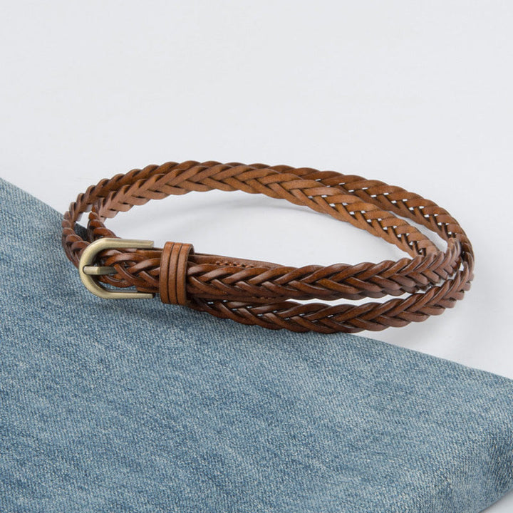 Cinturón trenzado vintage Cinturón sin agujeros