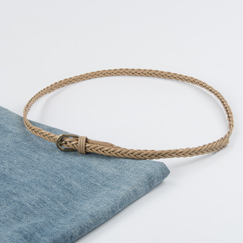 Cinturón trenzado vintage Cinturón sin agujeros