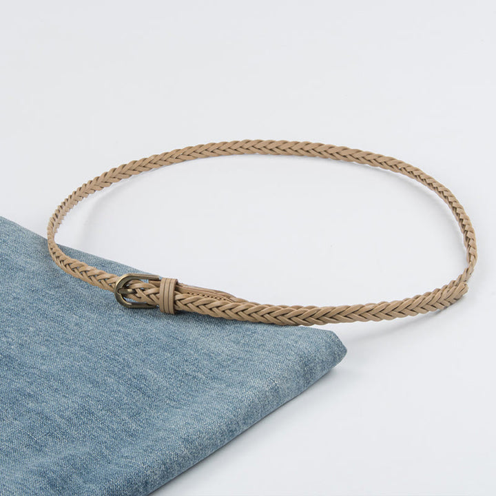 Cinturón trenzado vintage Cinturón sin agujeros