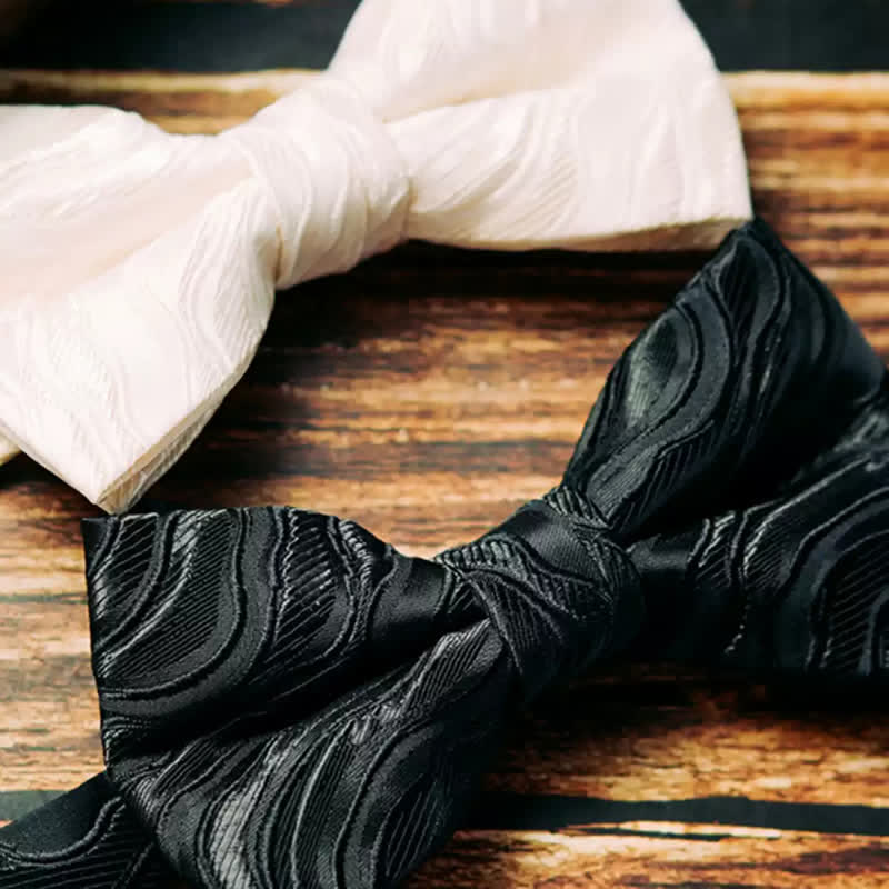 2 piezas de pañuelo y pajarita con estampado de vid tridimensional para hombre