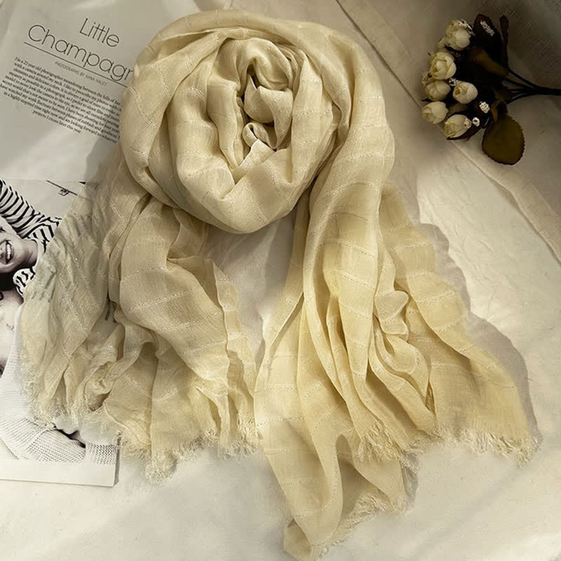 Bufanda fina para las cuatro estaciones con estampado clásico de rayas