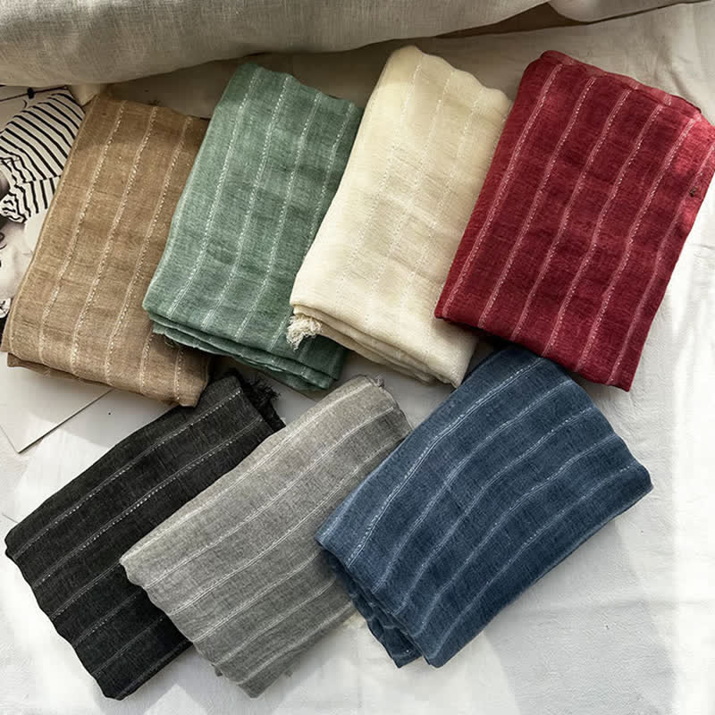 Bufanda fina para las cuatro estaciones con estampado clásico de rayas