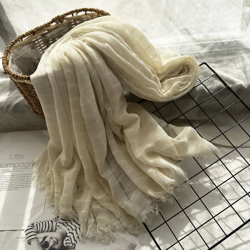 Bufanda fina para las cuatro estaciones con estampado clásico de rayas