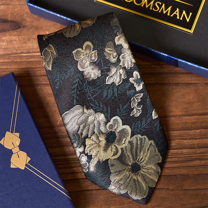 Juego de 4 piezas de corbata, puños, calcetines y traje, frasco personalizable, caja de regalo para padrinos de boda