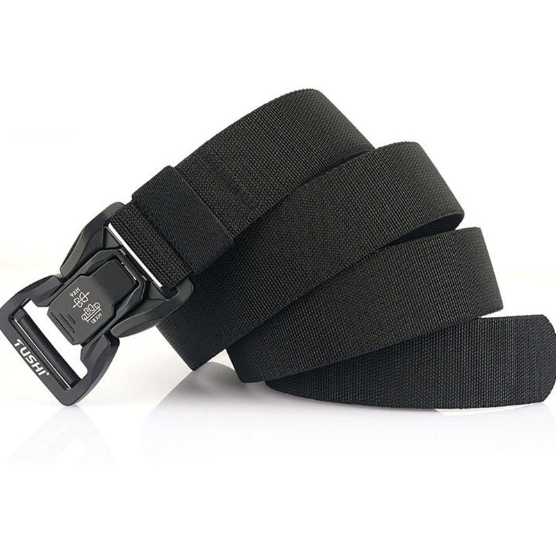 Cinturón táctico para exteriores para hombre con cintura elástica de liberación rápida
