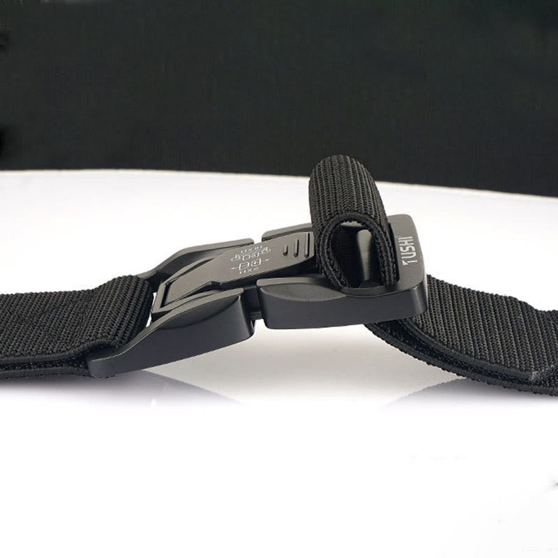 Cinturón táctico para exteriores para hombre con cintura elástica de liberación rápida