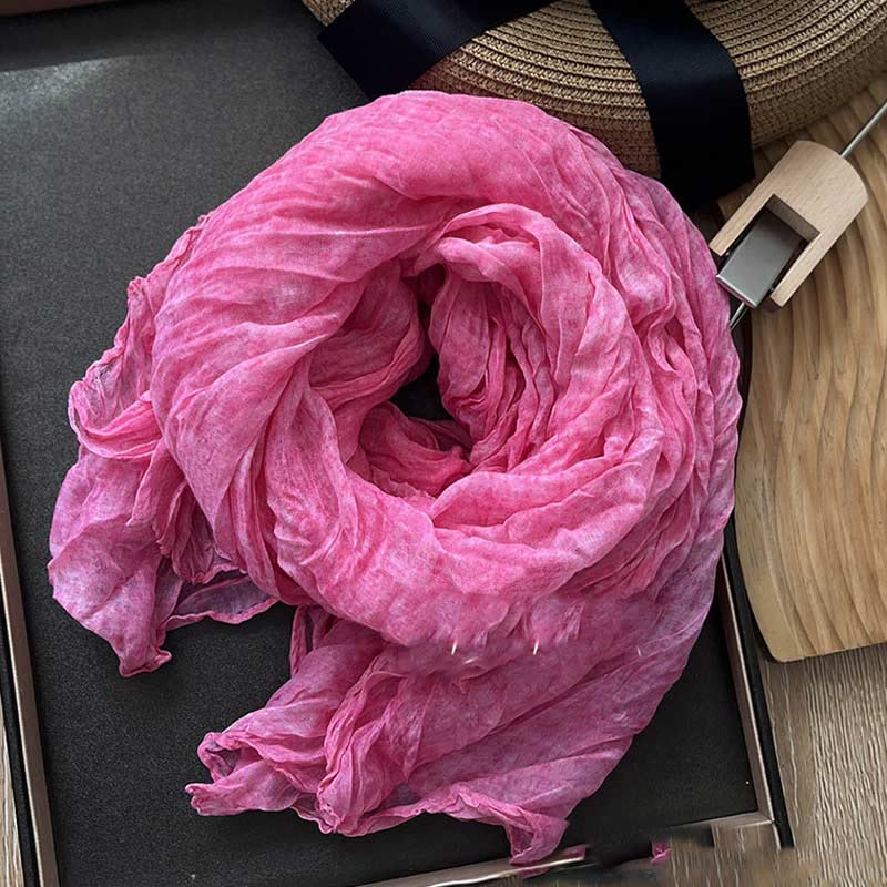 Bufanda fina de color tie-dye retro para mujer