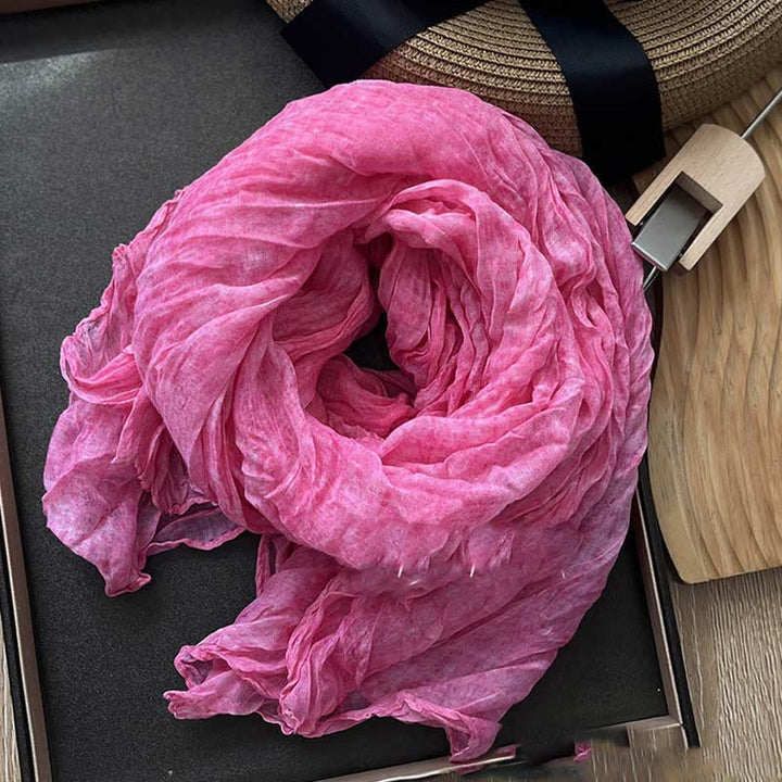 Bufanda fina de color tie-dye retro para mujer