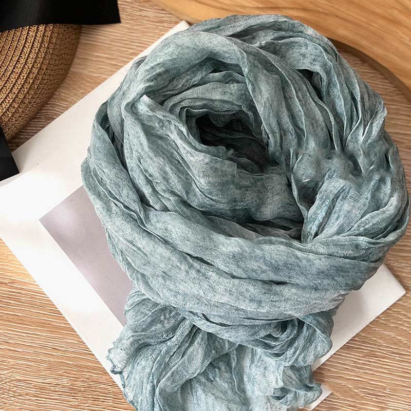 Bufanda fina de color tie-dye retro para mujer