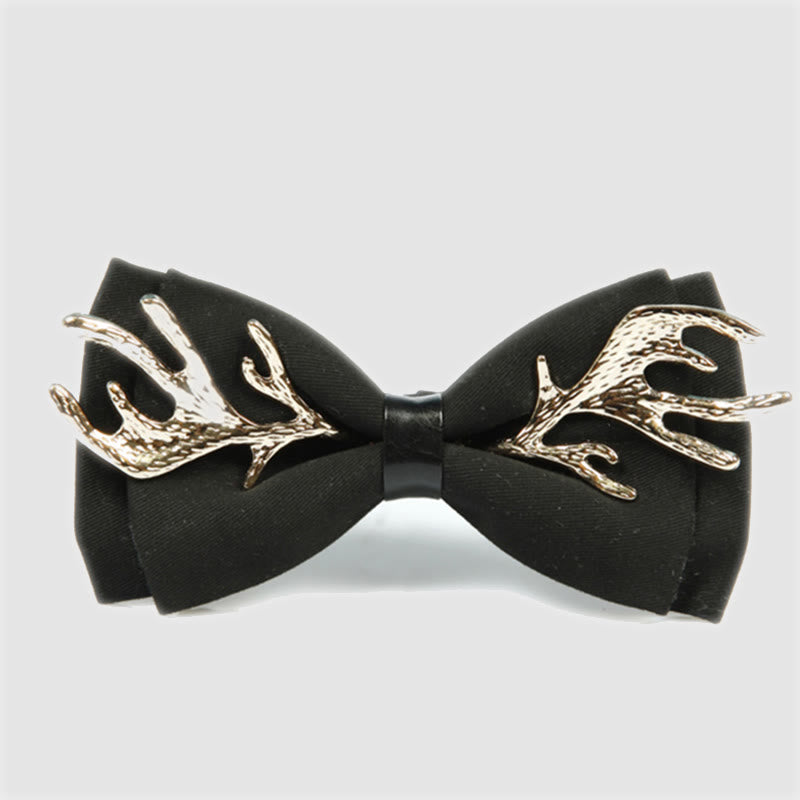 Pajarita con decoración de cuernos de ciervo de metal para hombre