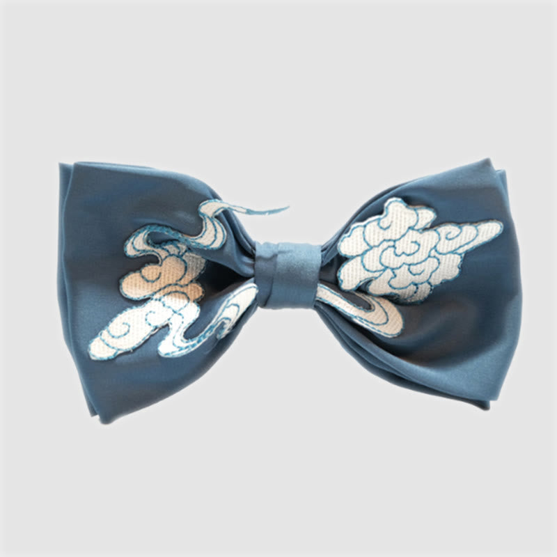 Pajarita de doble capa con nubes azules y blancas para hombre