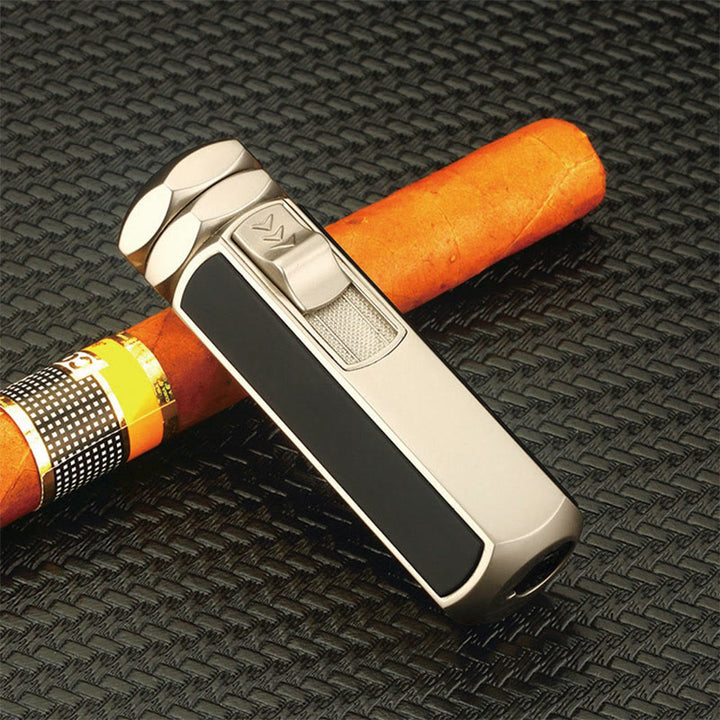 Encendedor de butano recargable de cuatro llamas con cuatro quemadores