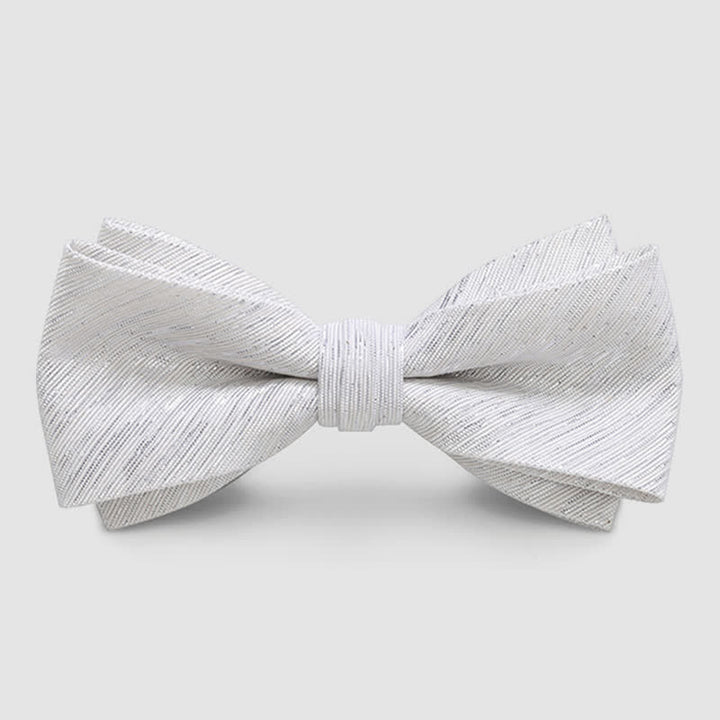 Pajarita de rayas doradas de doble capa para hombre