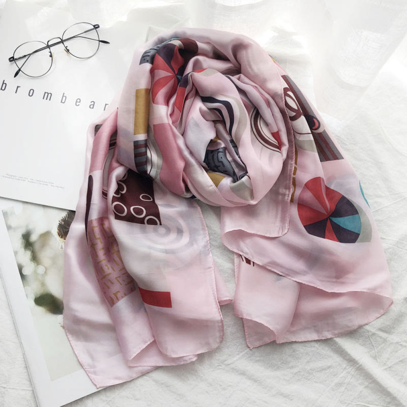 Bufanda fina y ligera con estampado playero de verano para mujer