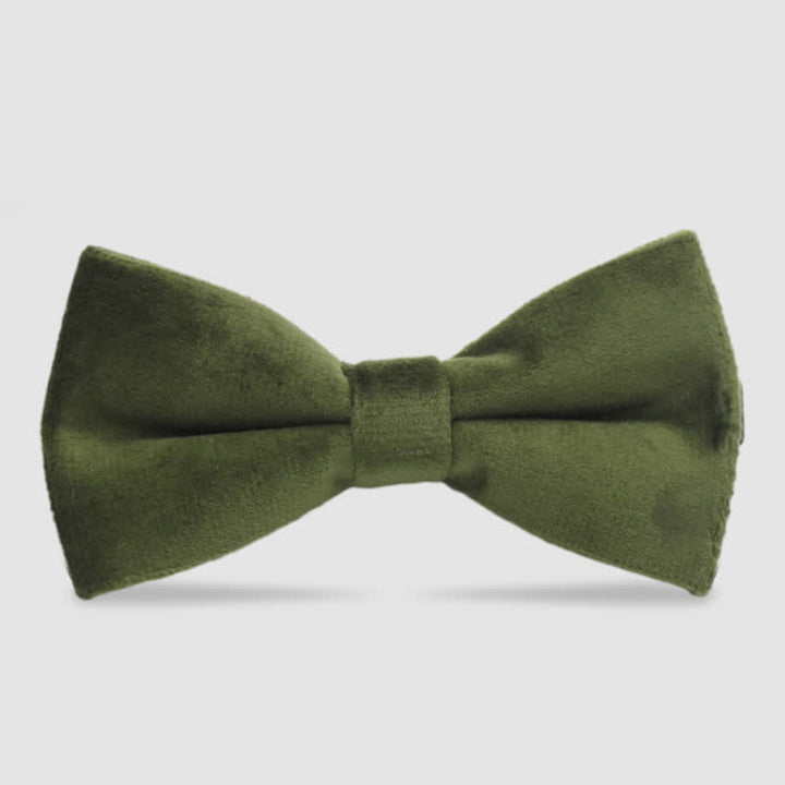 Pajarita formal de terciopelo de color liso para hombre