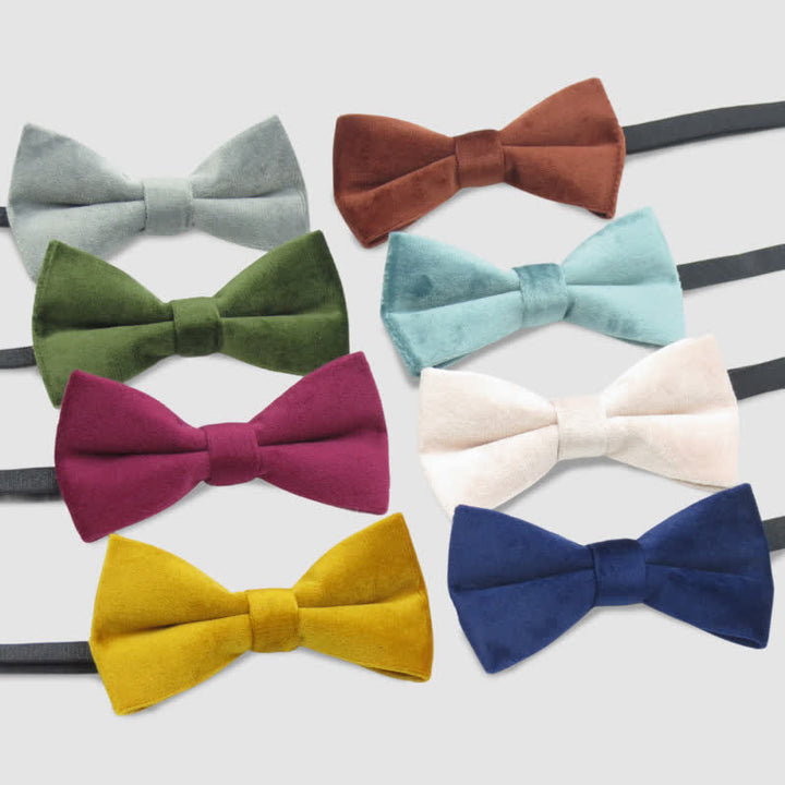 Pajarita formal de terciopelo de color liso para hombre