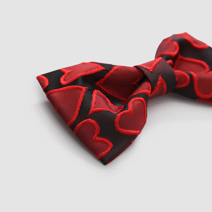 Pajarita con bordado de corazón para hombre