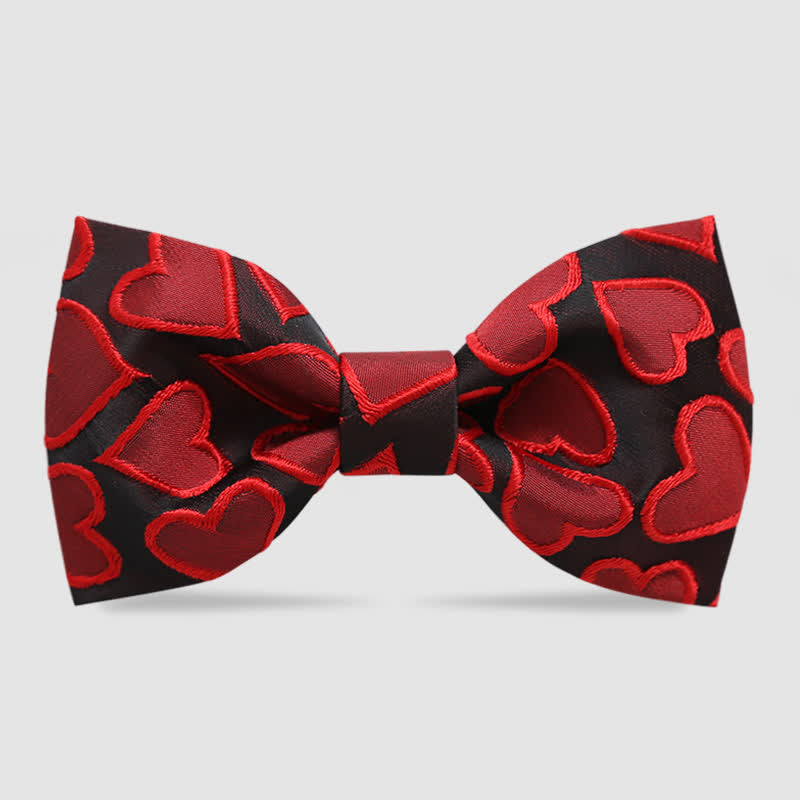 Pajarita con bordado de corazón para hombre