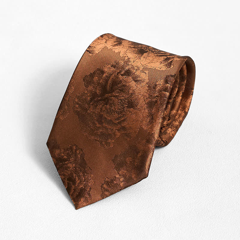 Corbata de bolsillo clásica con flores de peonía peruana para hombre