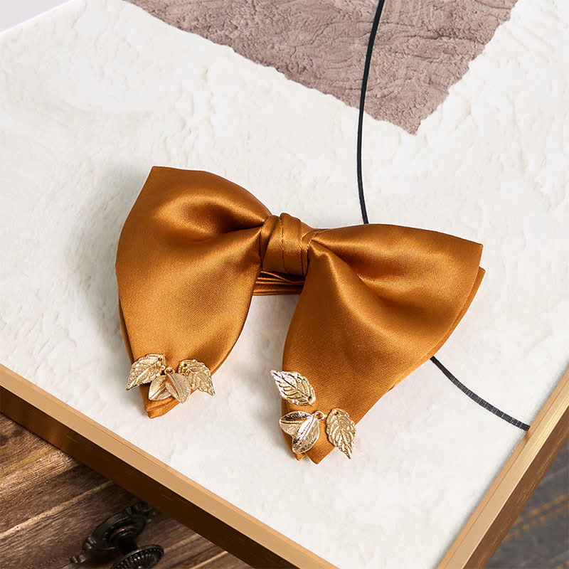 Pañuelo de bolsillo extragrande con hojas y doble capa para hombre