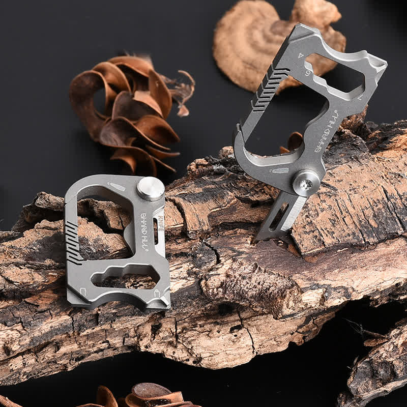 Mini llavero con cuchillo plegable multifuncional 6 en 1