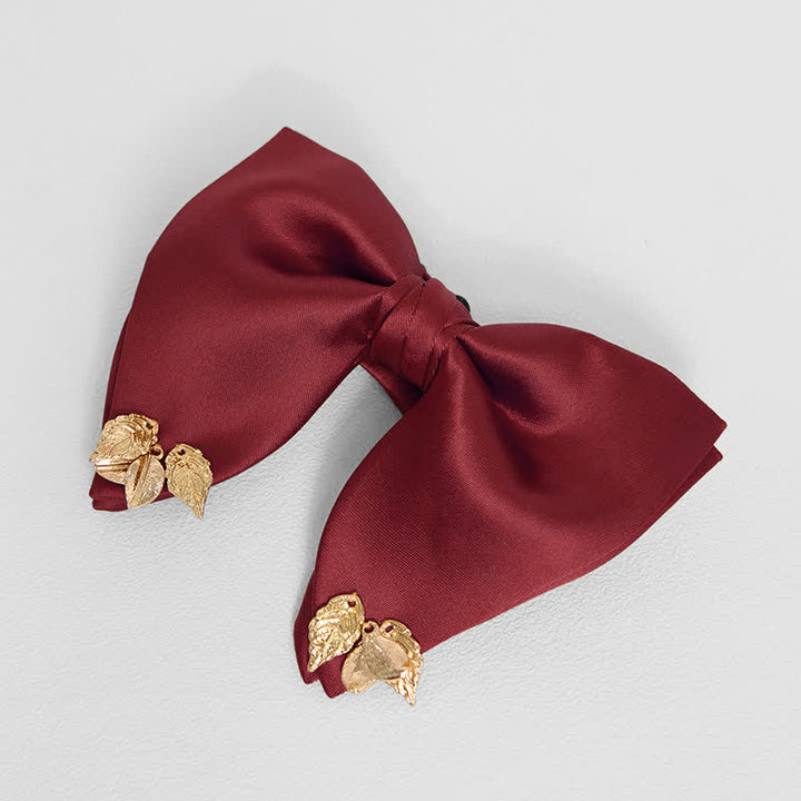 Pañuelo de bolsillo extragrande con hojas y doble capa para hombre