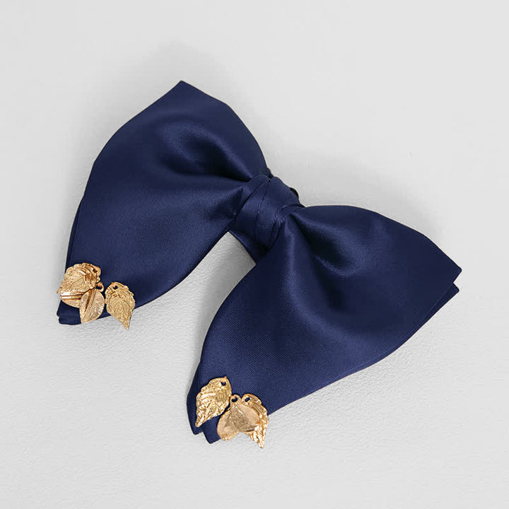 Pañuelo de bolsillo extragrande con hojas y doble capa para hombre