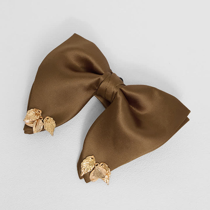 Pañuelo de bolsillo extragrande con hojas y doble capa para hombre